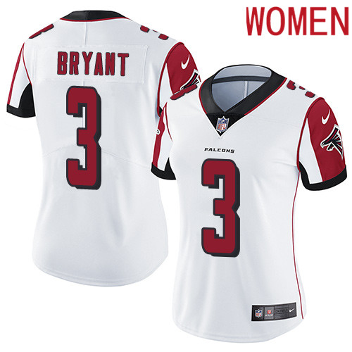 2019 Women Atlanta Falcons #3 Bryant white Nike Vapor Untouchable Limited NFL Jersey